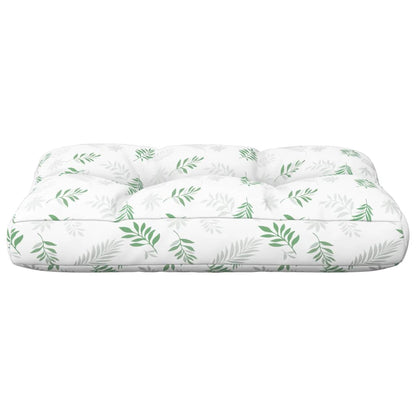 vidaXL Coussins de palette motif feuilles 60x40x12 cm tissu