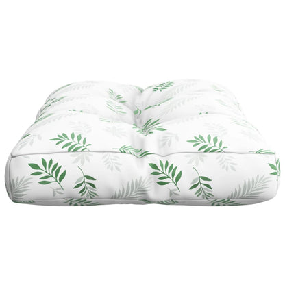 vidaXL Coussins de palette motif feuilles 60x40x12 cm tissu