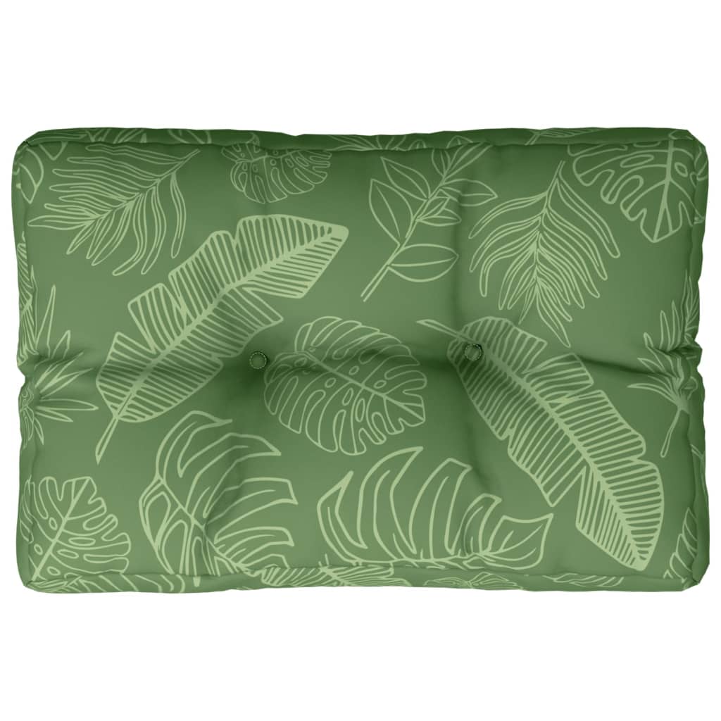 vidaXL Palettenkissen Blattmuster 60x40x12 cm Stoff