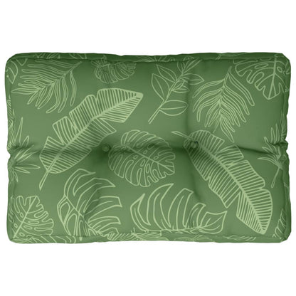 vidaXL Palettenkissen Blattmuster 60x40x12 cm Stoff