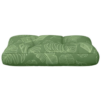 vidaXL Palettenkissen Blattmuster 60x40x12 cm Stoff