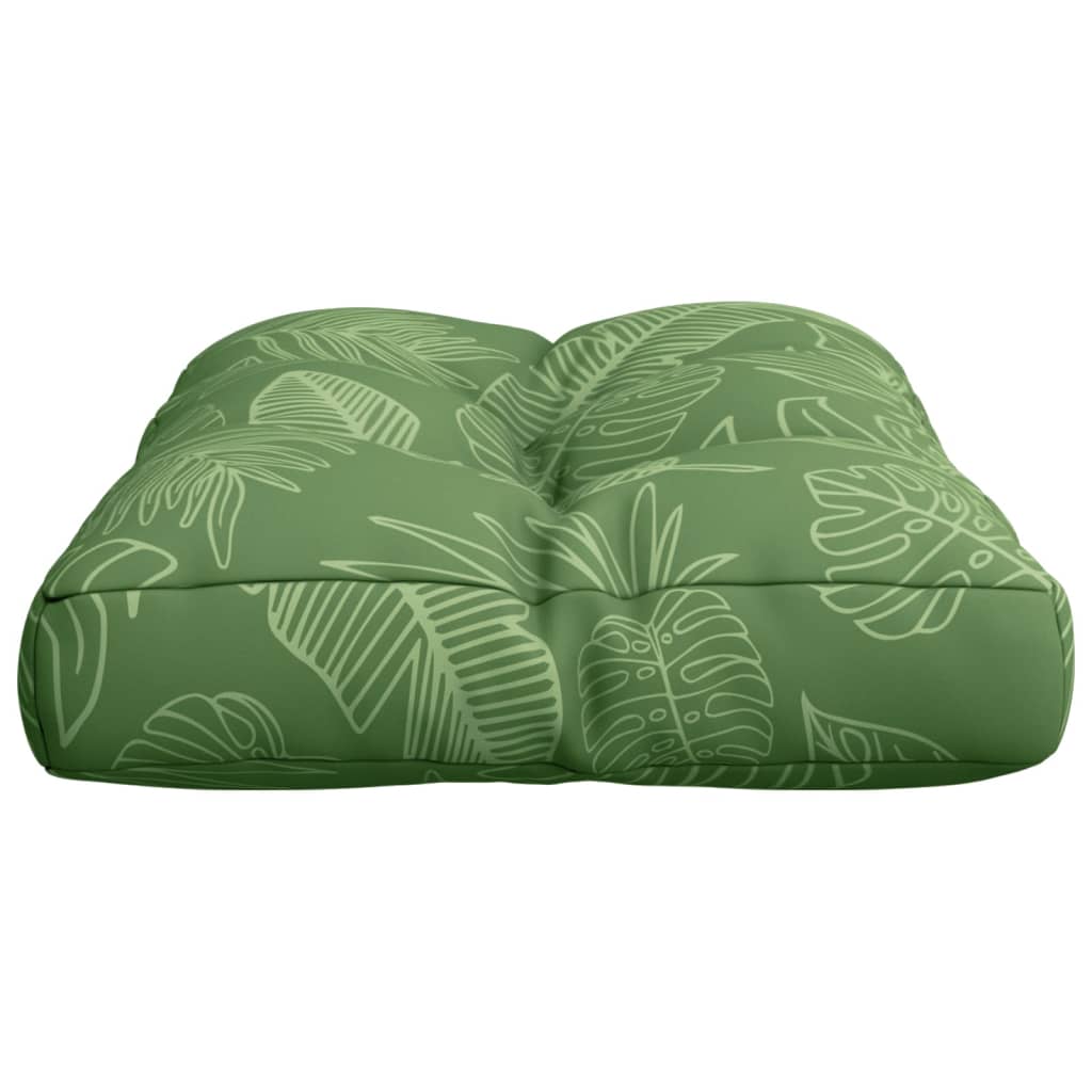 vidaXL Palettenkissen Blattmuster 60x40x12 cm Stoff