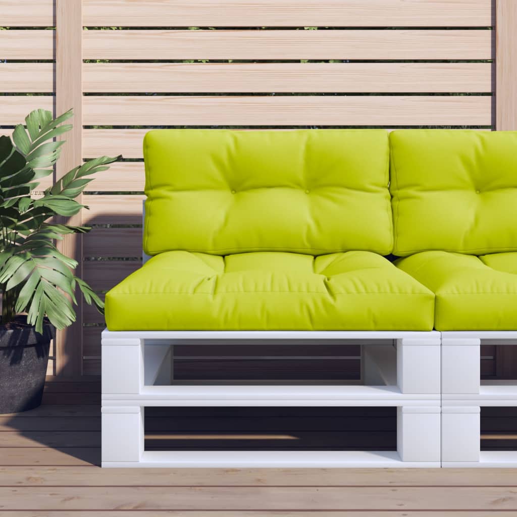 vidaXL Coussins de palette vert vif 70x40x12 cm Tissu