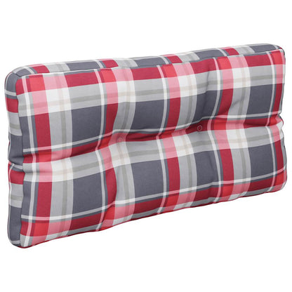 vidaXL Palettenkissen Rot Karomuster 70x40x12 cm Stoff