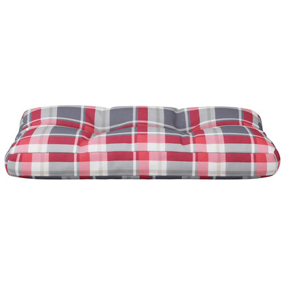 vidaXL Palettenkissen Rot Karomuster 70x40x12 cm Stoff