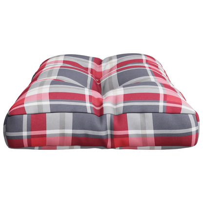 vidaXL Palettenkissen Rot Karomuster 70x40x12 cm Stoff