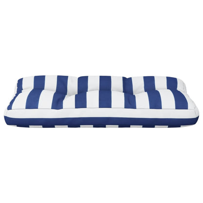 vidaXL Palettenkissen Blau Weiß Gestreift 70x40x12 cm Stoff