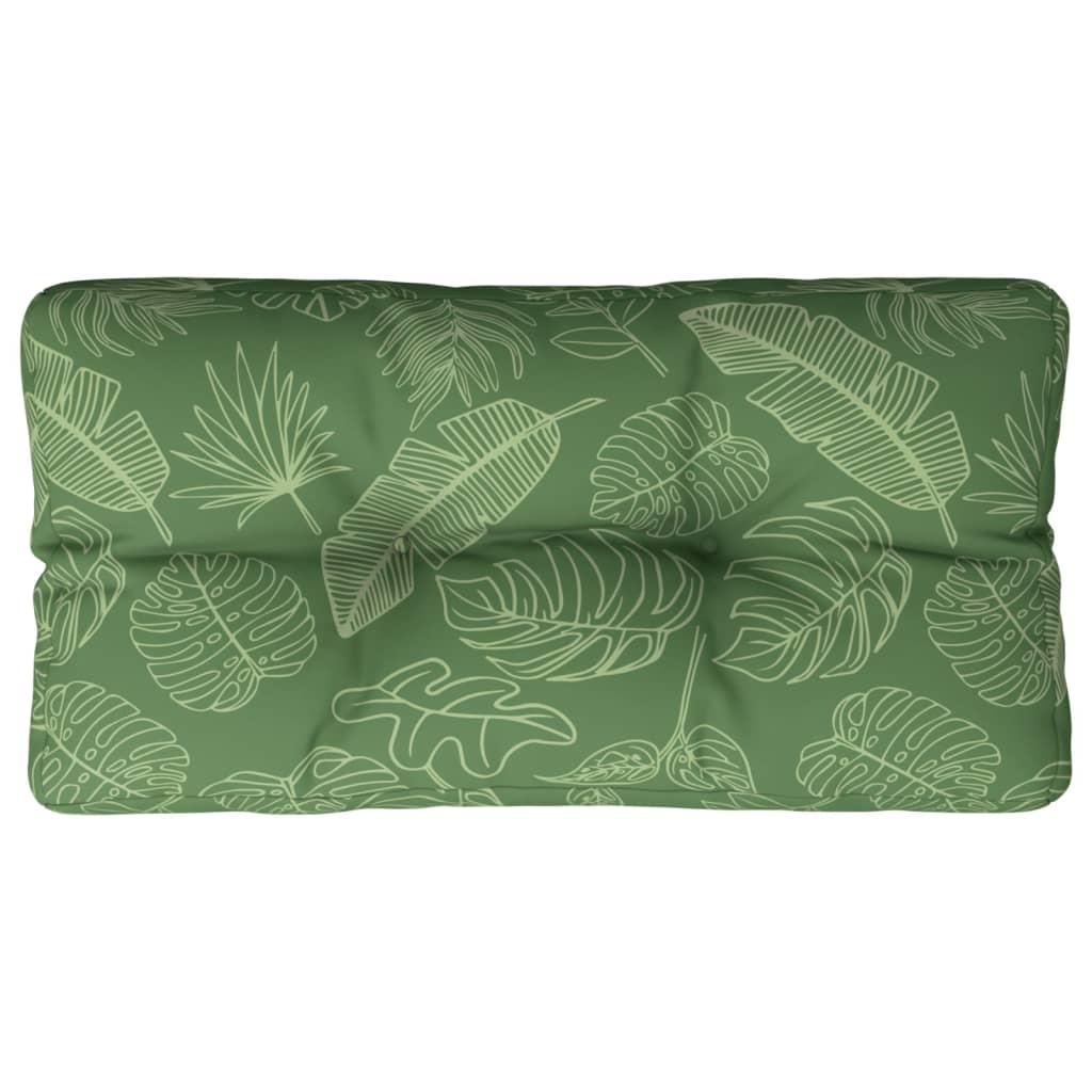 vidaXL Palettenkissen Blattmuster 70x40x12 cm Stoff