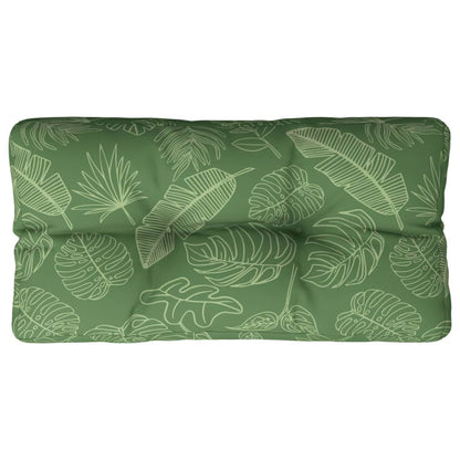 vidaXL Palettenkissen Blattmuster 70x40x12 cm Stoff