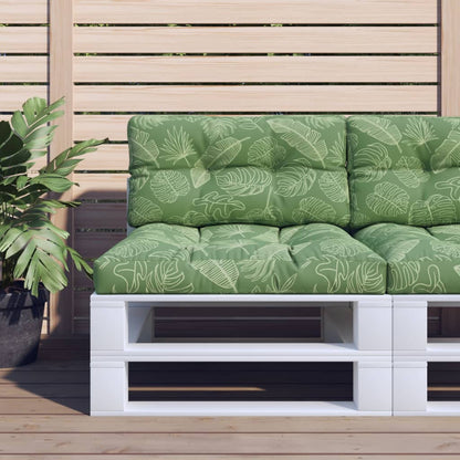 vidaXL Palettenkissen Blattmuster 70x40x12 cm Stoff