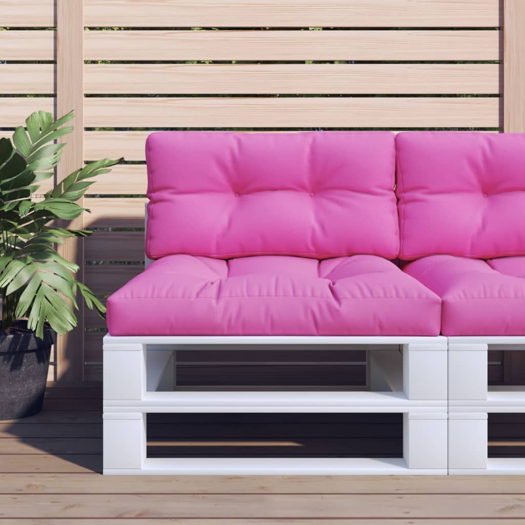 vidaXL Coussin de palette rose 70x40x12 cm tissu
