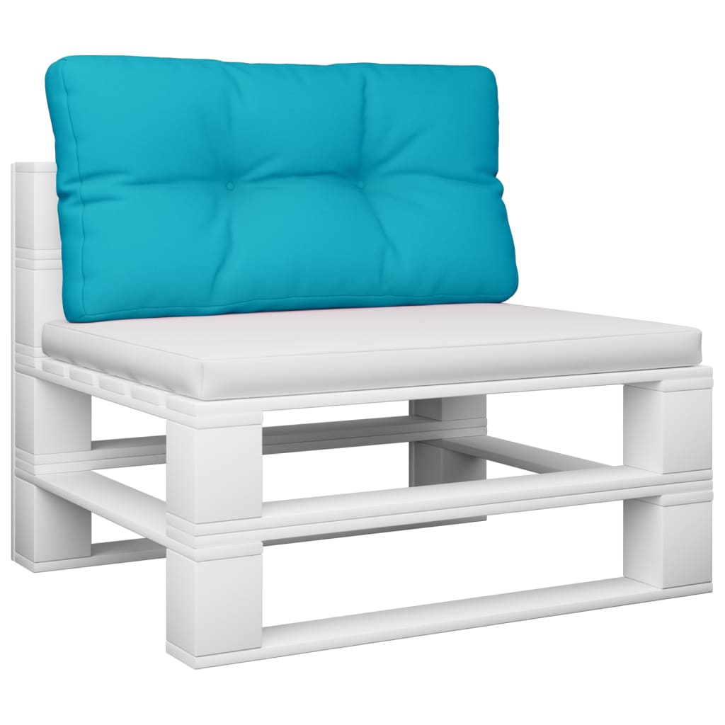 vidaXL Coussins de palette turquoise 70x40x12 cm Tissu