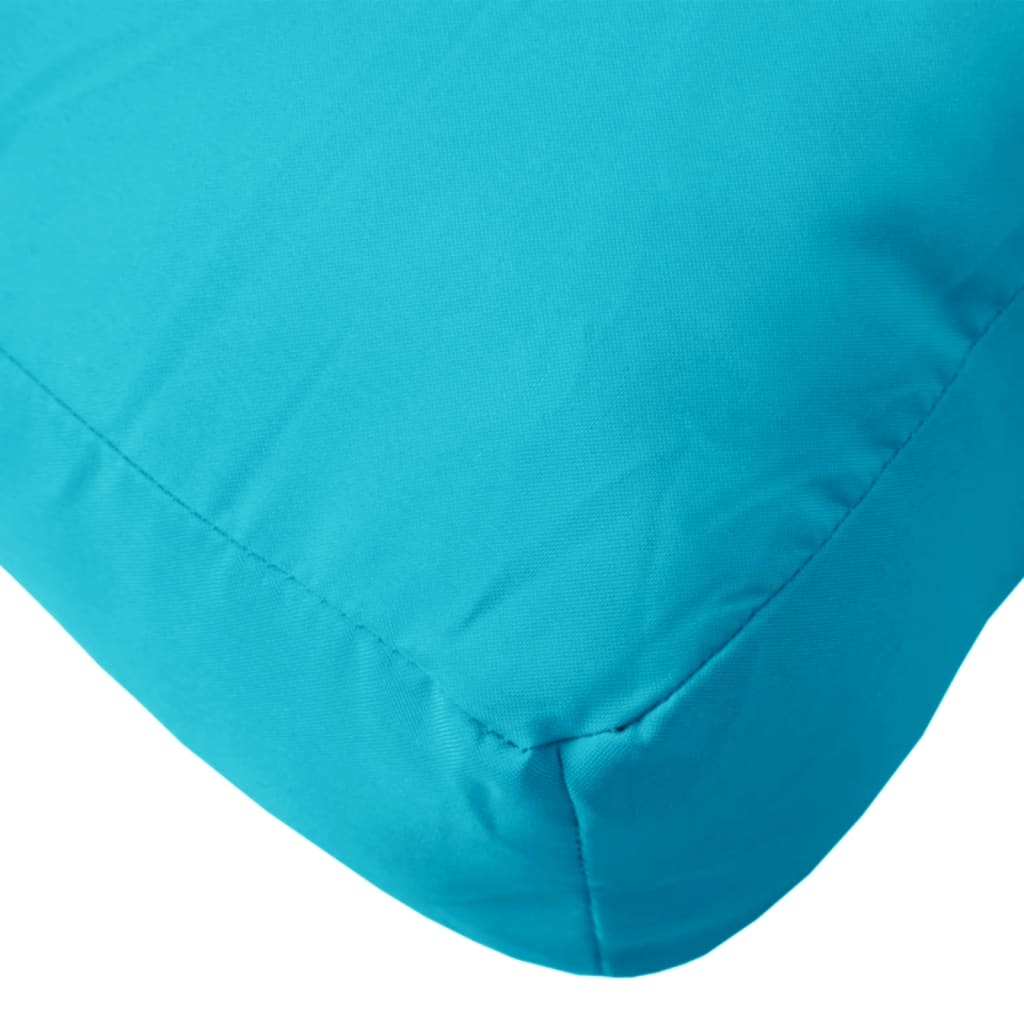vidaXL Coussins de palette turquoise 70x40x12 cm Tissu