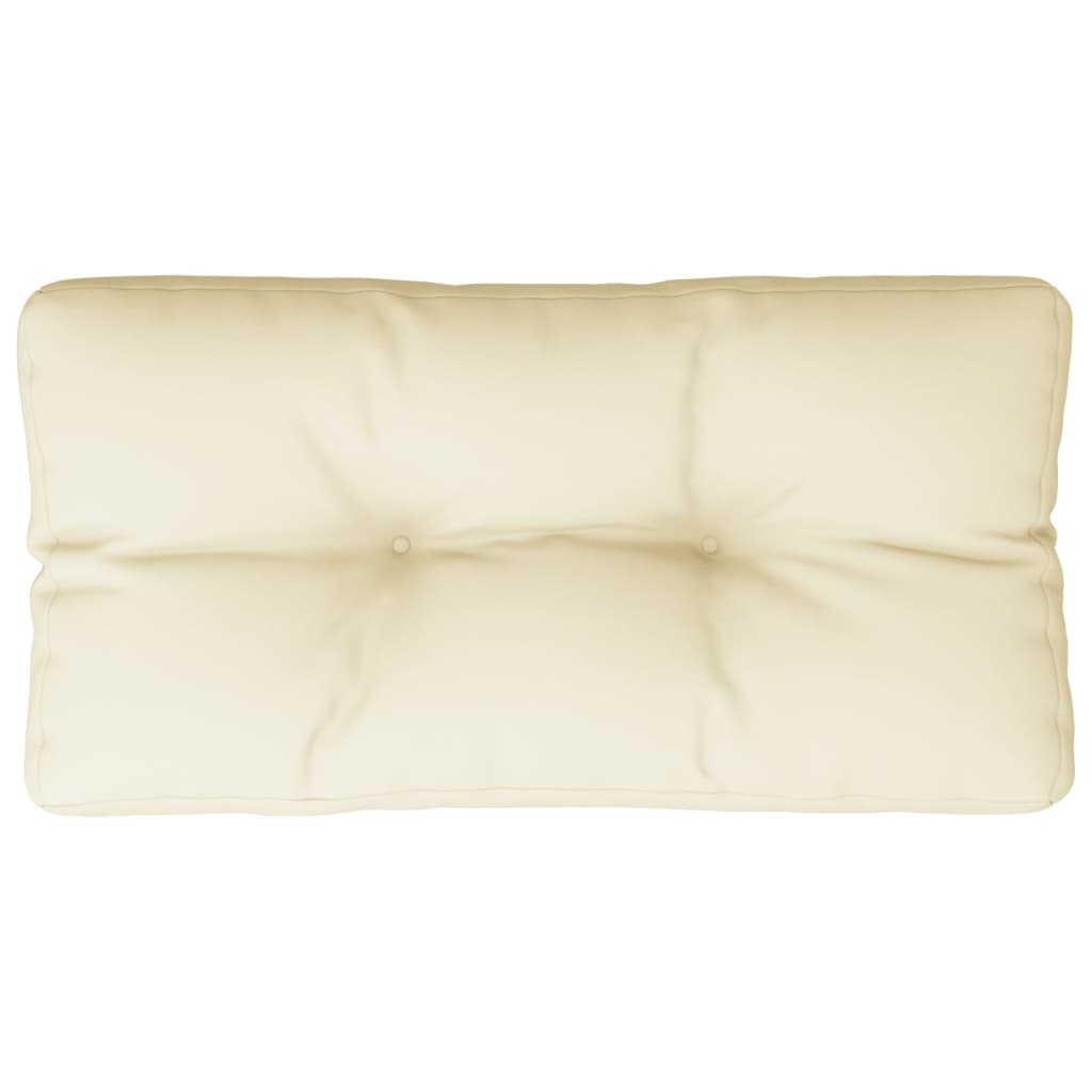 vidaXL Coussin de palette crème 80x40x12 cm Tissu