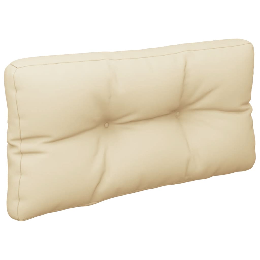 vidaXL Coussin de palette Beige 80x40x12 cm Tissu