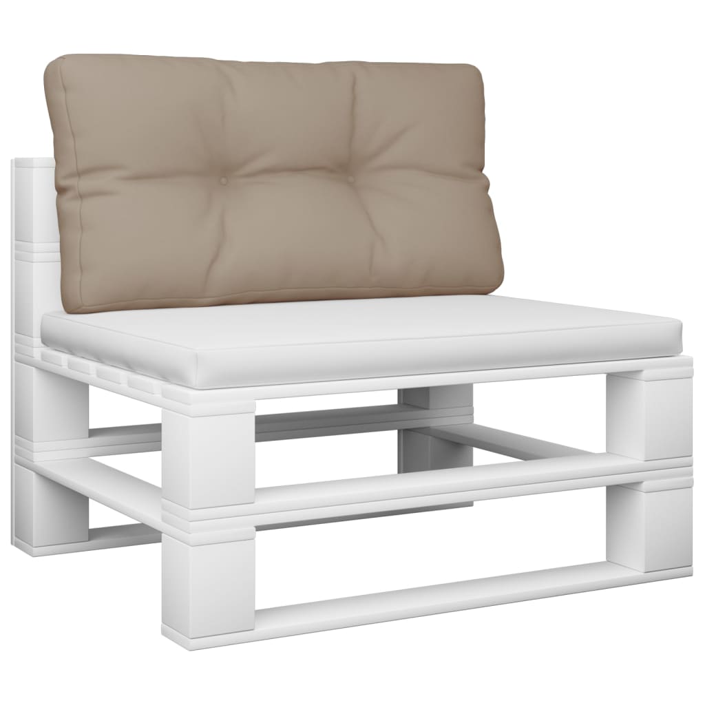 vidaXL Coussins de palette Taupe 80x40x12 cm Tissu