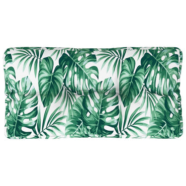vidaXL Coussins de palette motif feuille 80x40x12 cm tissu