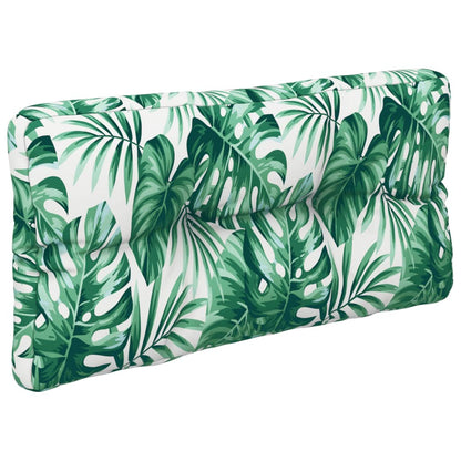 vidaXL Coussins de palette motif feuille 80x40x12 cm tissu