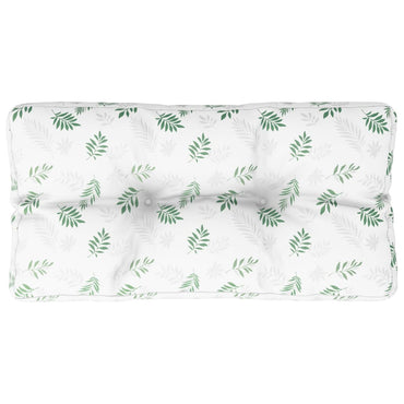 vidaXL Coussins de palette motif feuille 80x40x12 cm tissu