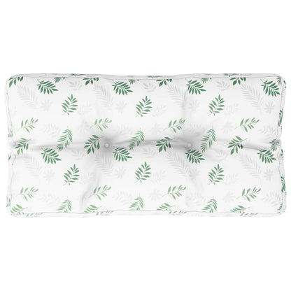 vidaXL Coussins de palette motif feuille 80x40x12 cm tissu