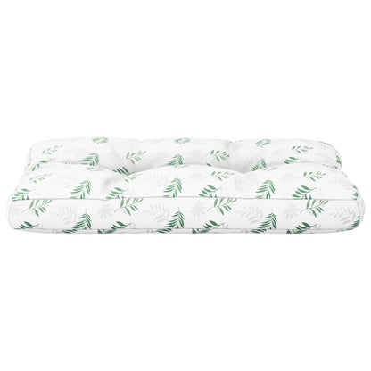 vidaXL Coussins de palette motif feuille 80x40x12 cm tissu