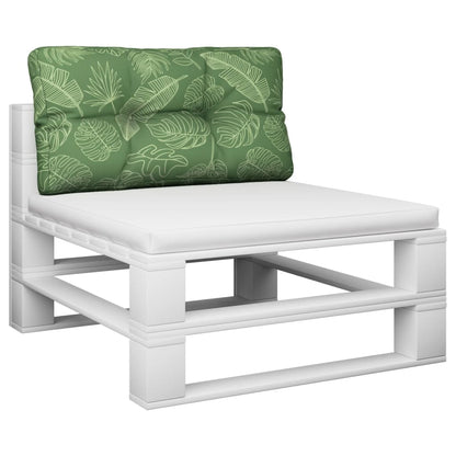 vidaXL Palettenkissen Blattmuster 80x40x12 cm Stoff