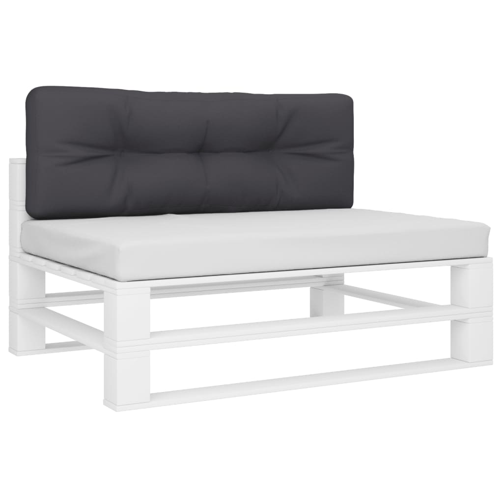 vidaXL Coussin de palette Anthracite 120x40x12 cm Tissu