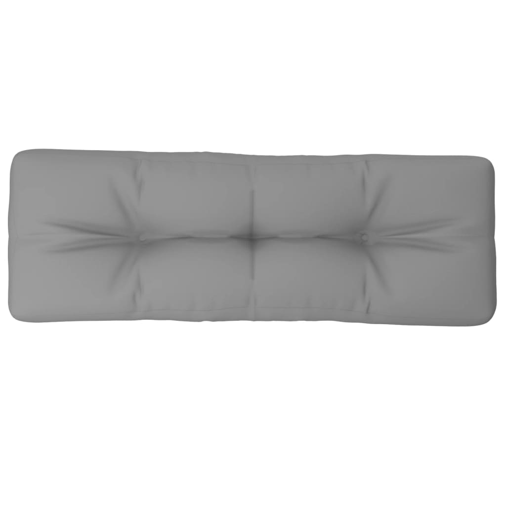 vidaXL Coussins de palette Gris 120x40x12 cm Tissu