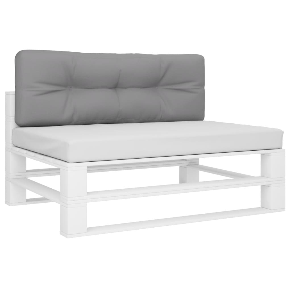 vidaXL Coussins de palette Gris 120x40x12 cm Tissu