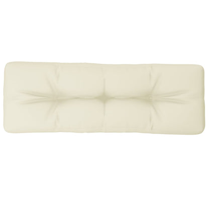 vidaXL Coussin de palette Crème 120x40x12 cm Tissu