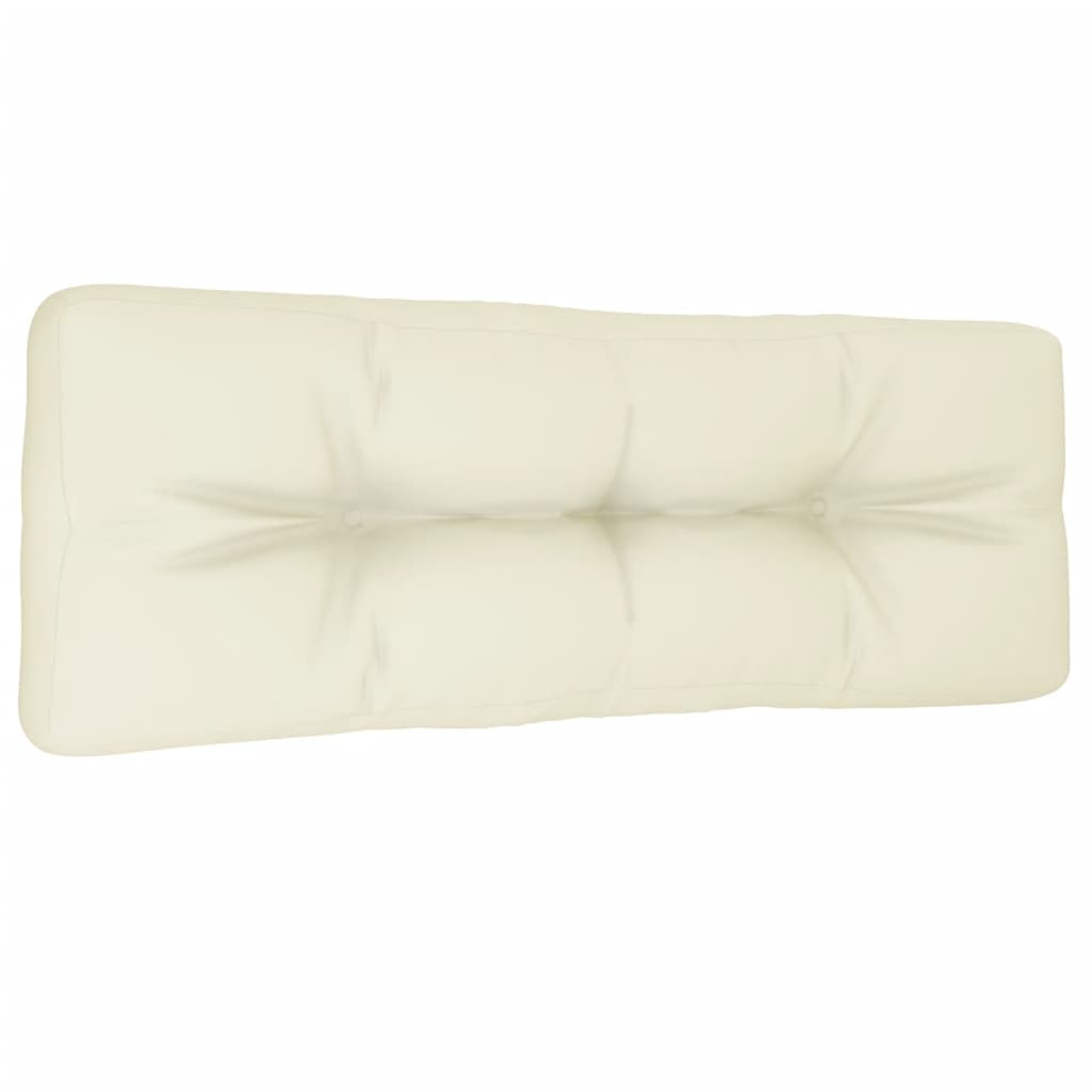 vidaXL Coussin de palette Crème 120x40x12 cm Tissu