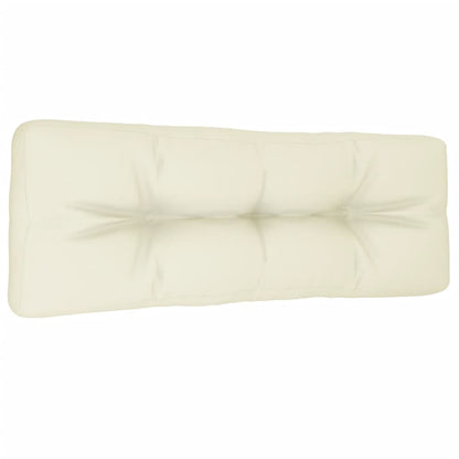 vidaXL Coussin de palette Crème 120x40x12 cm Tissu