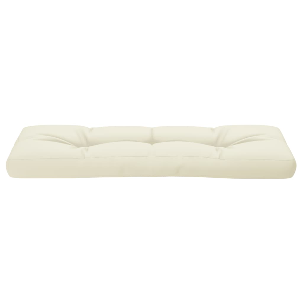 vidaXL Coussin de palette Crème 120x40x12 cm Tissu