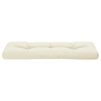 vidaXL Coussin de palette Crème 120x40x12 cm Tissu