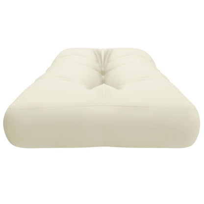 vidaXL Coussin de palette Crème 120x40x12 cm Tissu