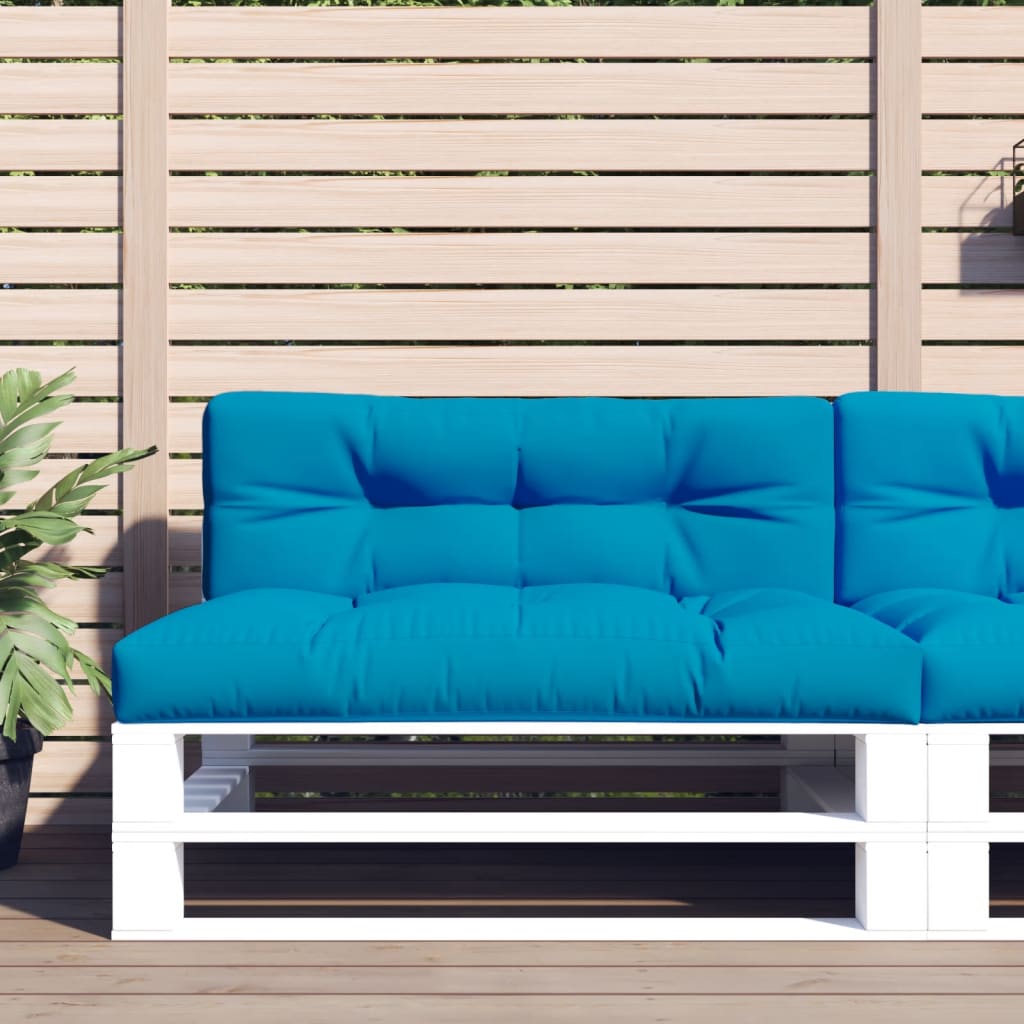 vidaXL Coussin de palette Bleu clair 120x40x12 cm Tissu