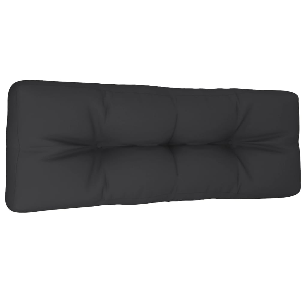 vidaXL Palettenkissen Schwarz 120x40x12 cm Stoff