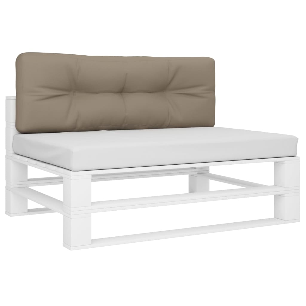 vidaXL Coussin de palette Taupe 120x40x12 cm Tissu