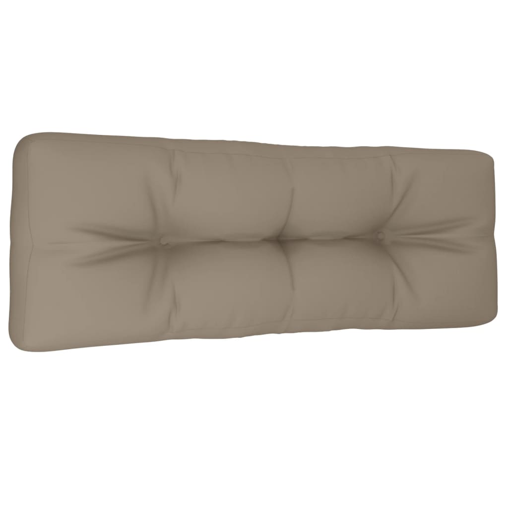 vidaXL Coussin de palette Taupe 120x40x12 cm Tissu