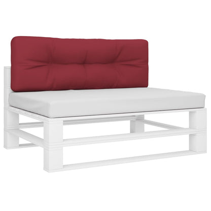 vidaXL Palettenkissen Weinrot 120x40x12 cm Stoff