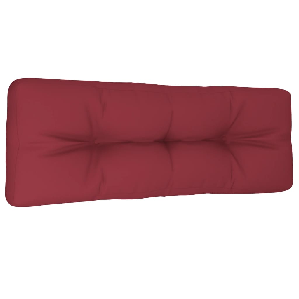 vidaXL Palettenkissen Weinrot 120x40x12 cm Stoff