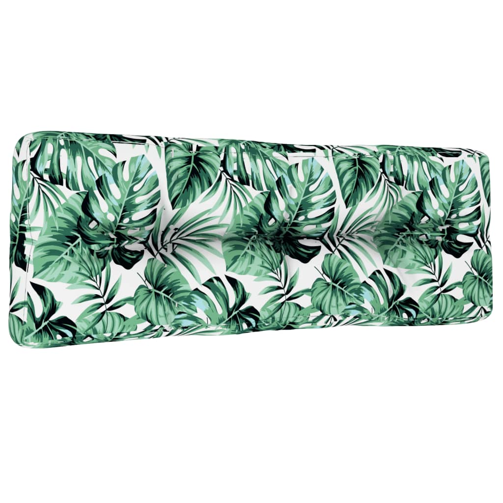 vidaXL Palettenkissen Blattmuster 120x40x12 cm Stoff