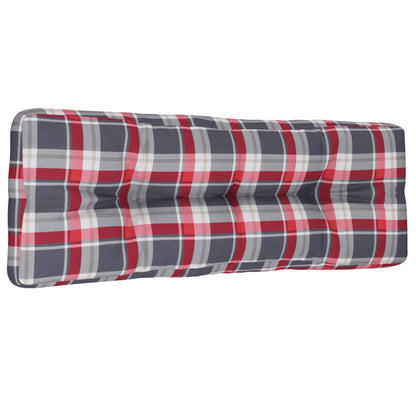 vidaXL Palettenkissen Rot Karomuster 120x40x12 cm Stoff