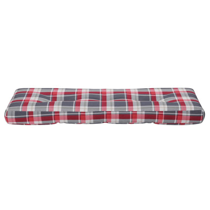 vidaXL Palettenkissen Rot Karomuster 120x40x12 cm Stoff