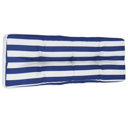 vidaXL Palettenkissen Blau Weiß Gestreift 120x40x12 cm Stoff