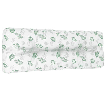 vidaXL Coussin de palette motif feuilles 120x40x12 cm tissu
