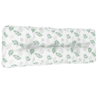 vidaXL Coussin de palette motif feuilles 120x40x12 cm tissu