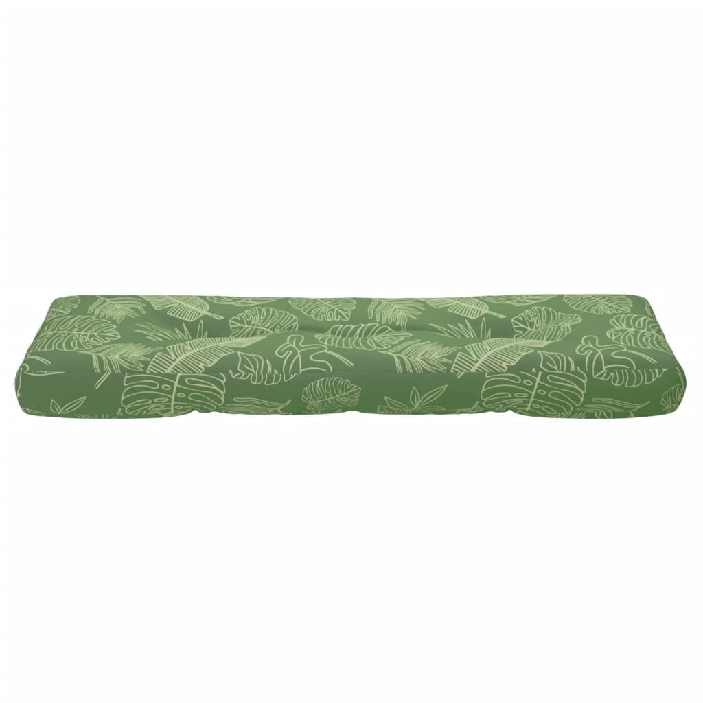 vidaXL Coussin de palette motif feuilles 120x40x12 cm tissu
