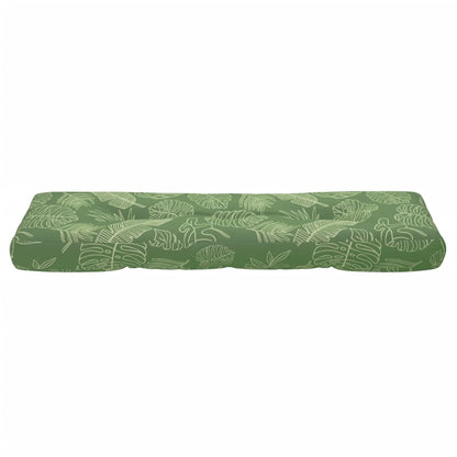 vidaXL Coussin de palette motif feuilles 120x40x12 cm tissu