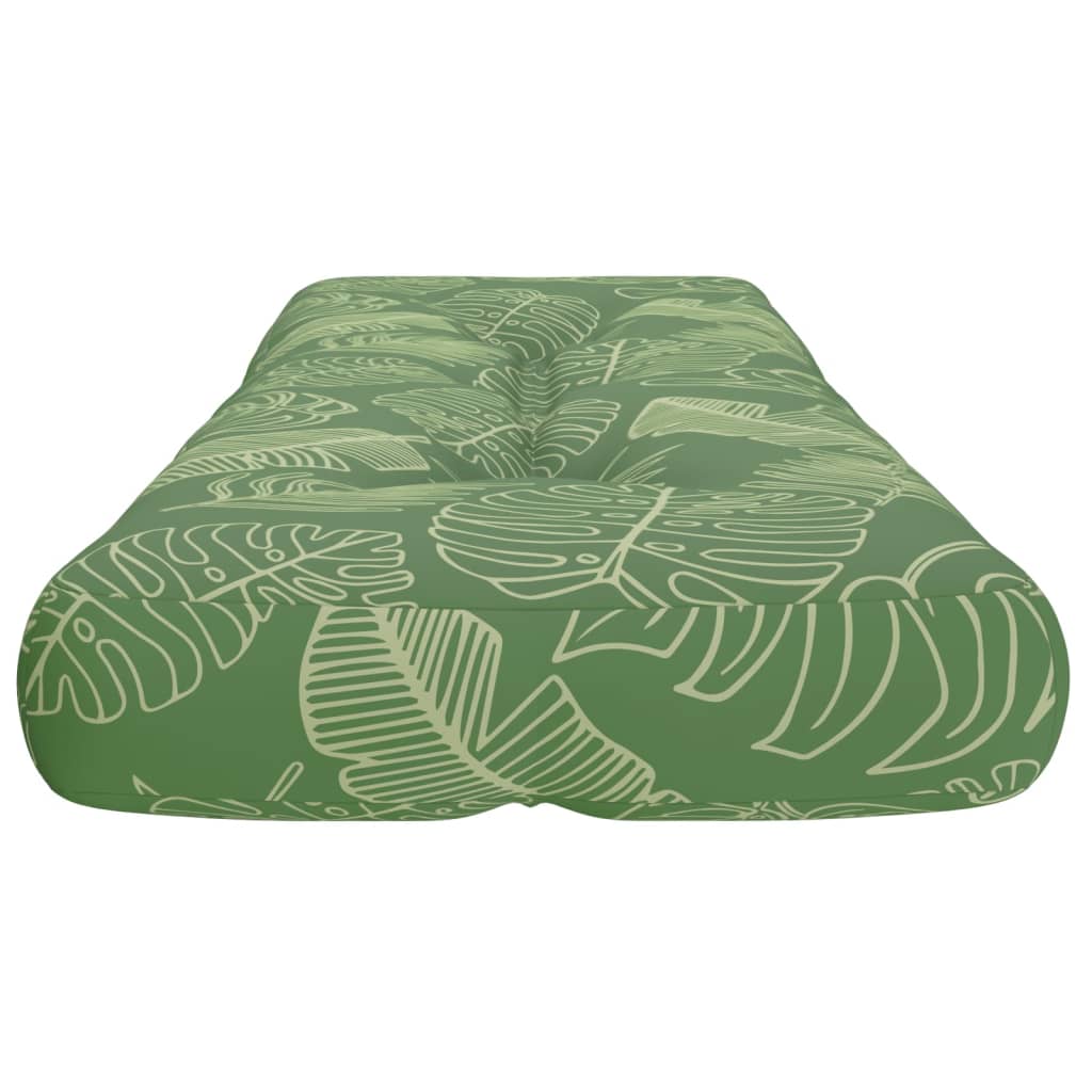 vidaXL Coussin de palette motif feuilles 120x40x12 cm tissu
